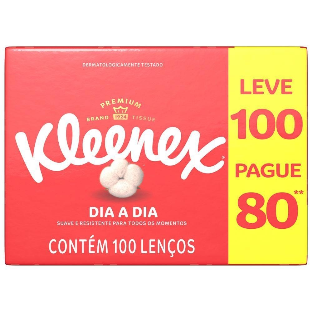 Kleenex Dia a Dia: Leve 100, Pague 80!