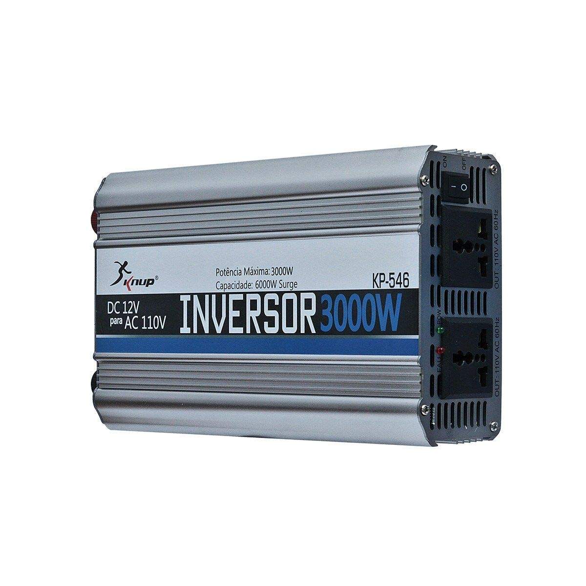Inversor Conversor Veicular KNUP 3000W 12V para 110V - Energia Confiável em Qualquer Lugar!