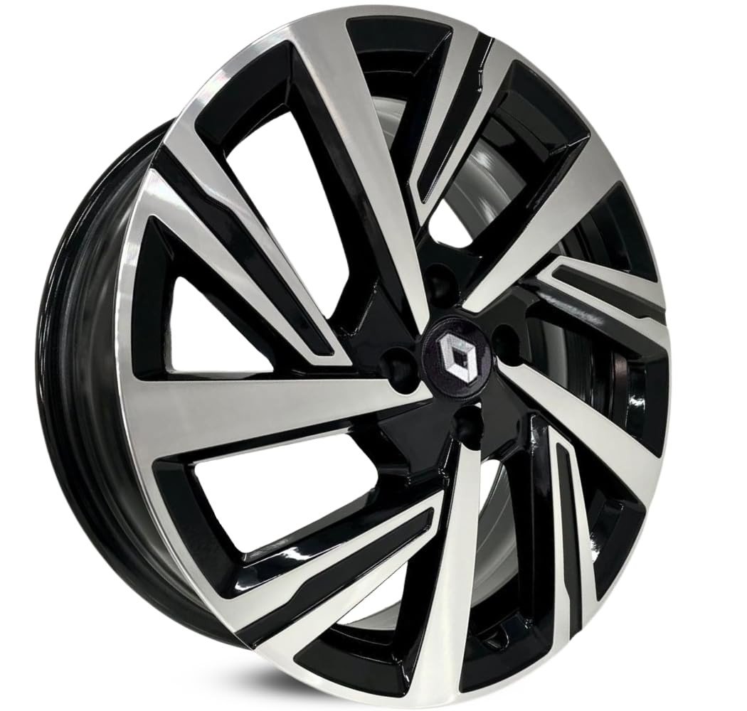 4 Rodas KR S46 Aro 15x6 Sandero (4x100) ET38 - Preto Diamantado: Estilo e Performance