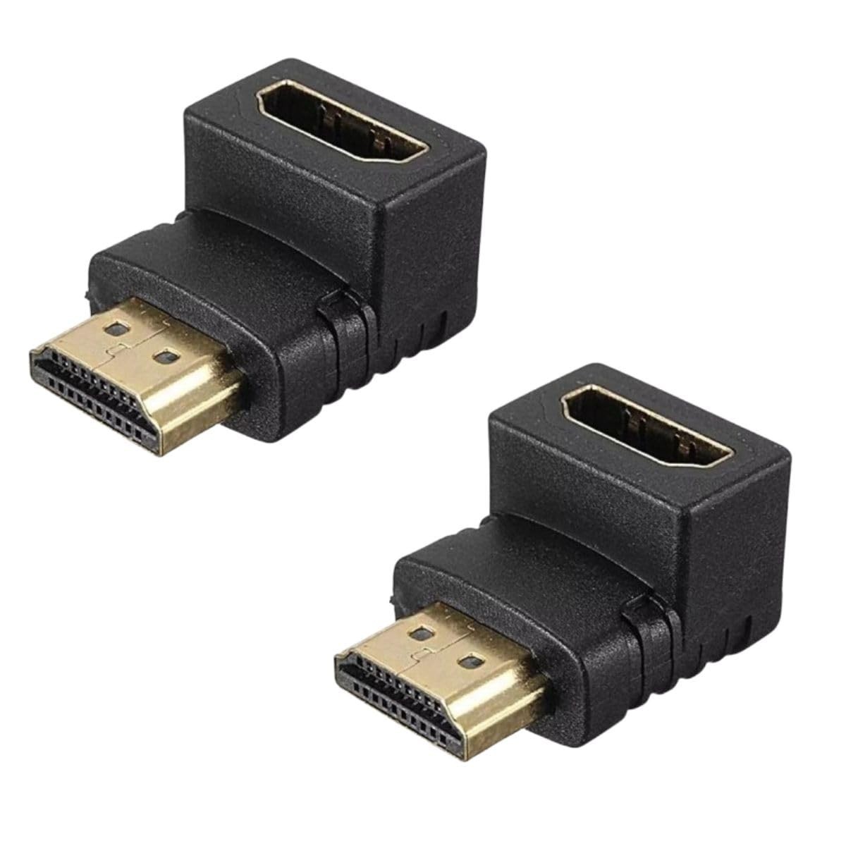 Adaptador HDMI 90 Graus L (Kit 2 Unidades) - Conexão Perfeita para 4K Ultra HD
