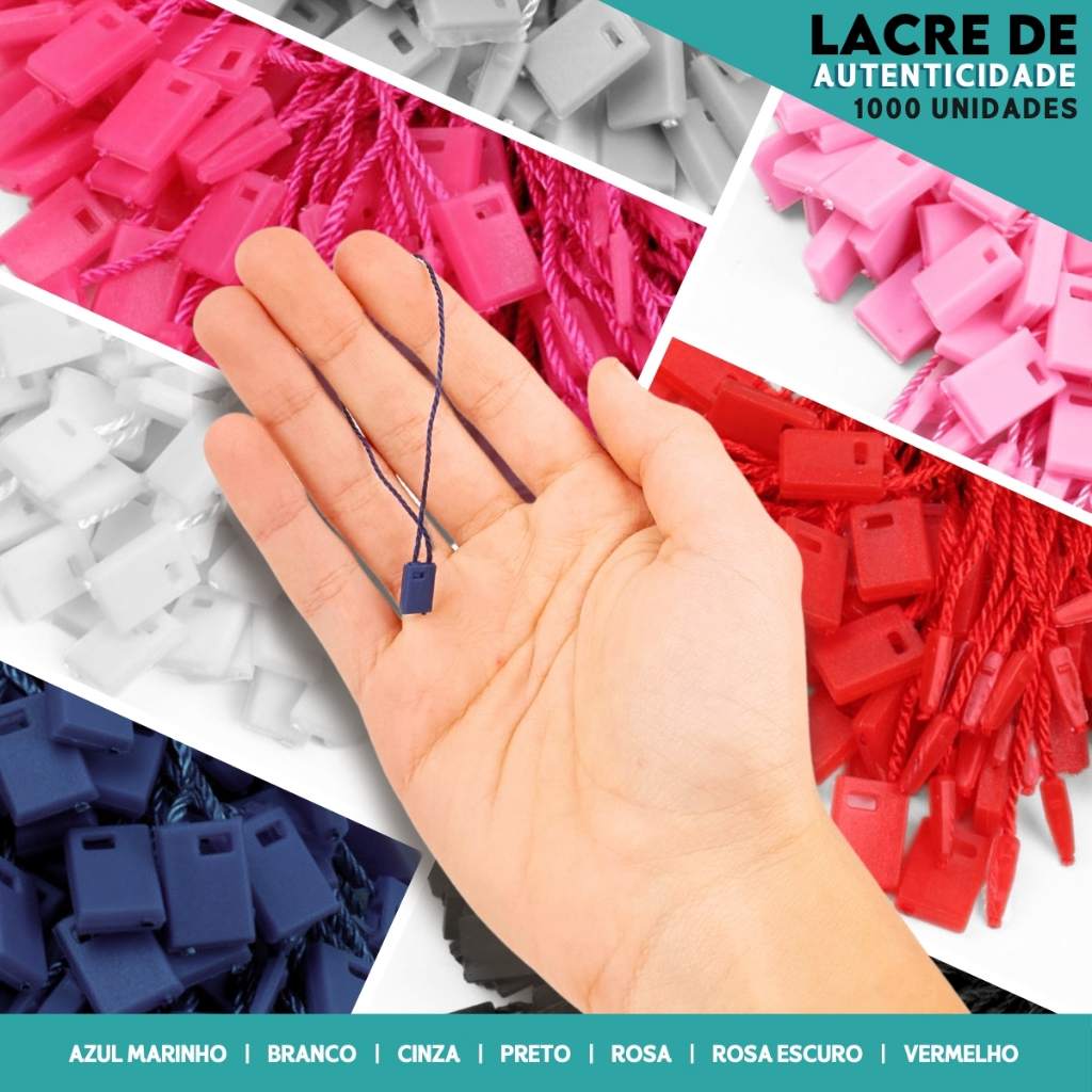 Lacre de Autenticidade 1000 Unidades para Artesanato e Roupa – 7 Cores CH