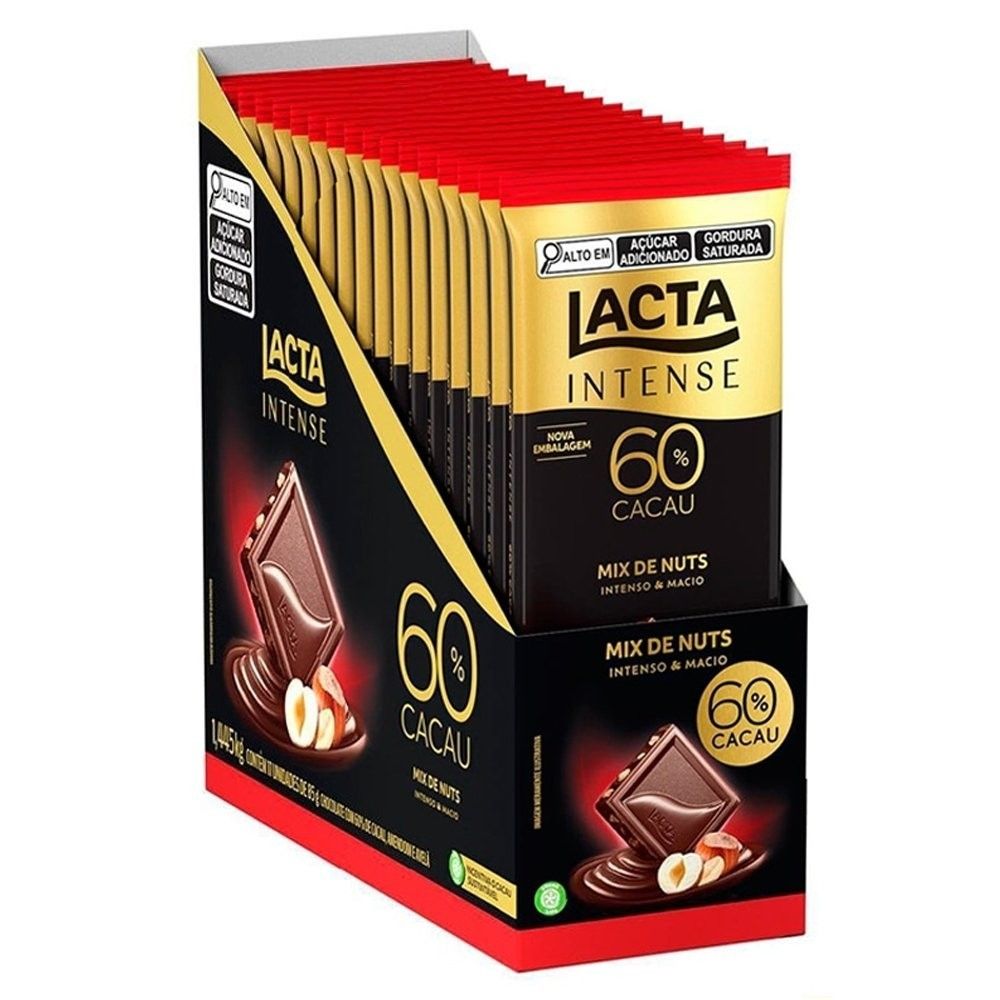 Lacta Intense 60% Cacau Mix Nuts: Sabor Intenso!