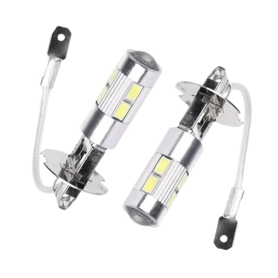 Kit 2 Lâmpadas H3 LED CREE 10 Diodos - Iluminação Branca Potente 12V
