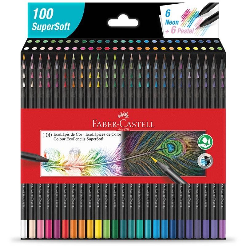 Lápis de Cor SuperSoft 100 Cores Faber-Castell