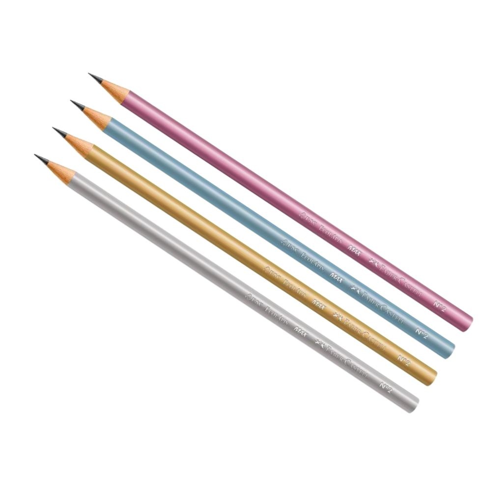 Lápis Grafite Eco Metálico Nº2 – 4 Cores Incríveis!