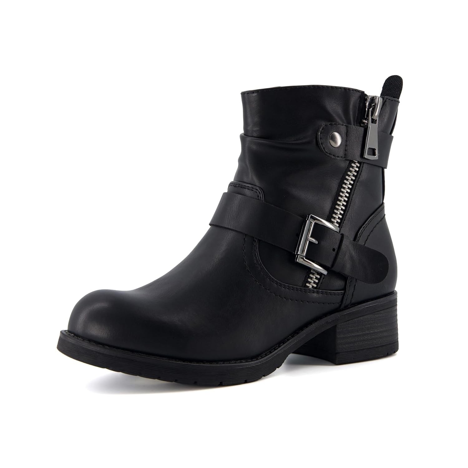 Dunes Bota feminina Max Moto, larguras disponíveis, Preto, 40