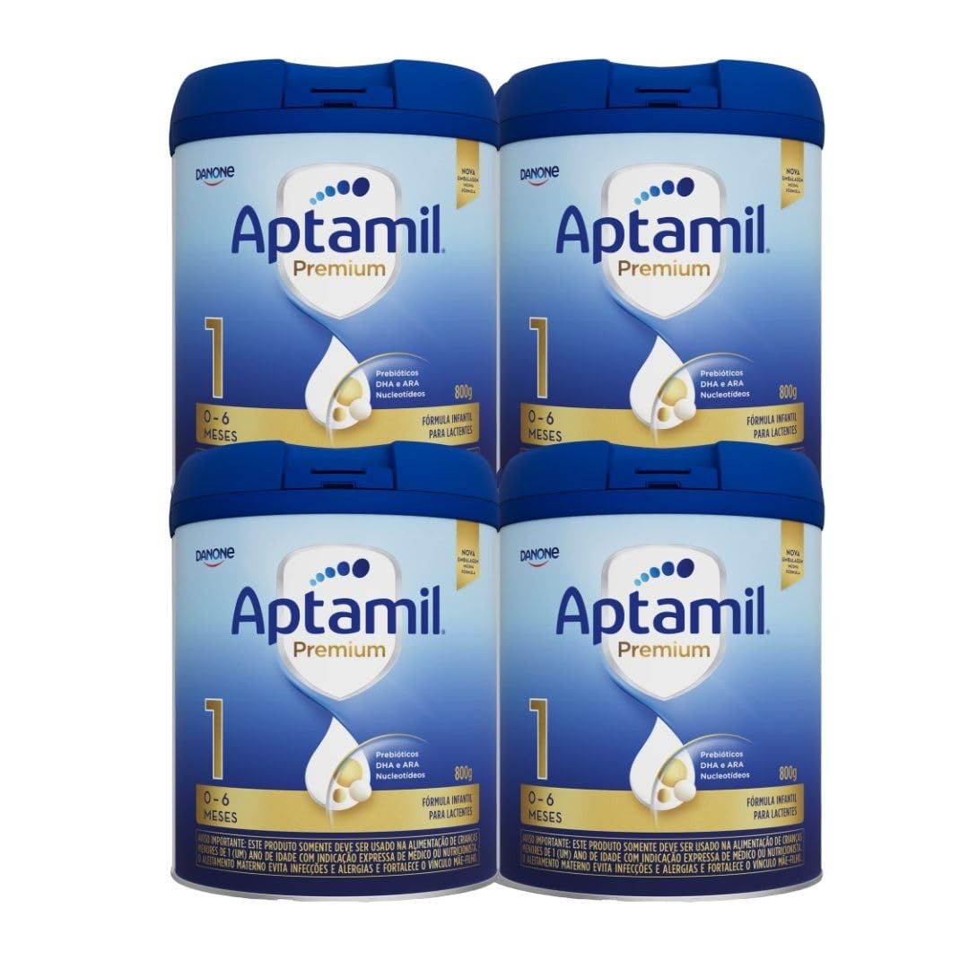 Fórmula Infantil Aptamil Premium 1 800g - Kit com 4 Latas