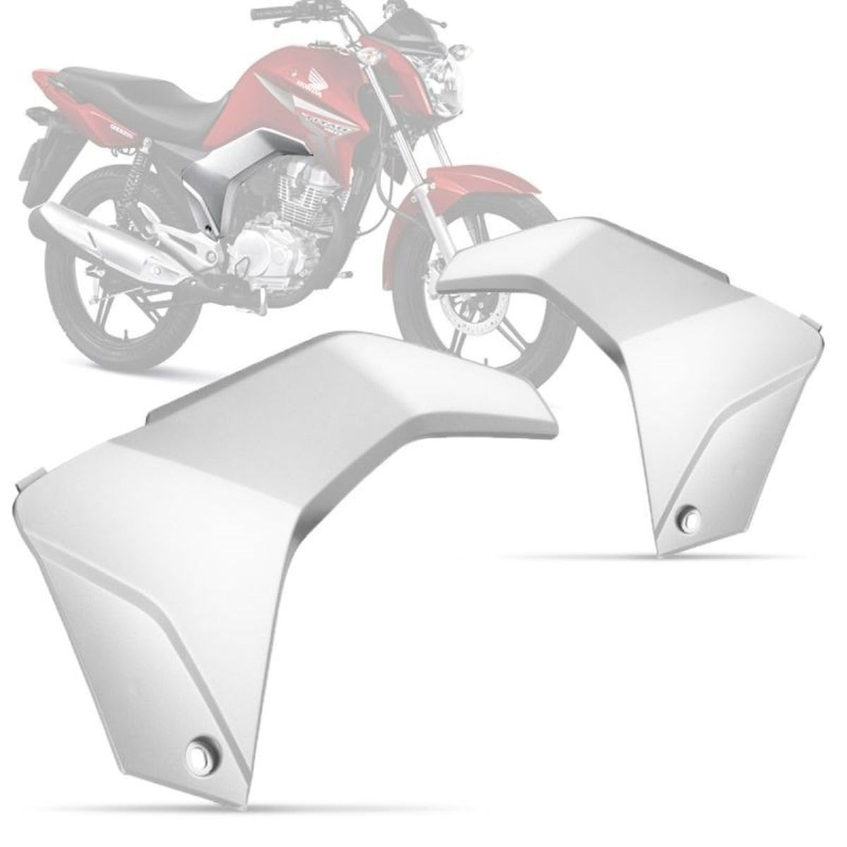 Kit Tampa Lateral (Par) Pro Tork Titan 150 ESD/EX 2014 Prata Fosco - Design e Proteção Original