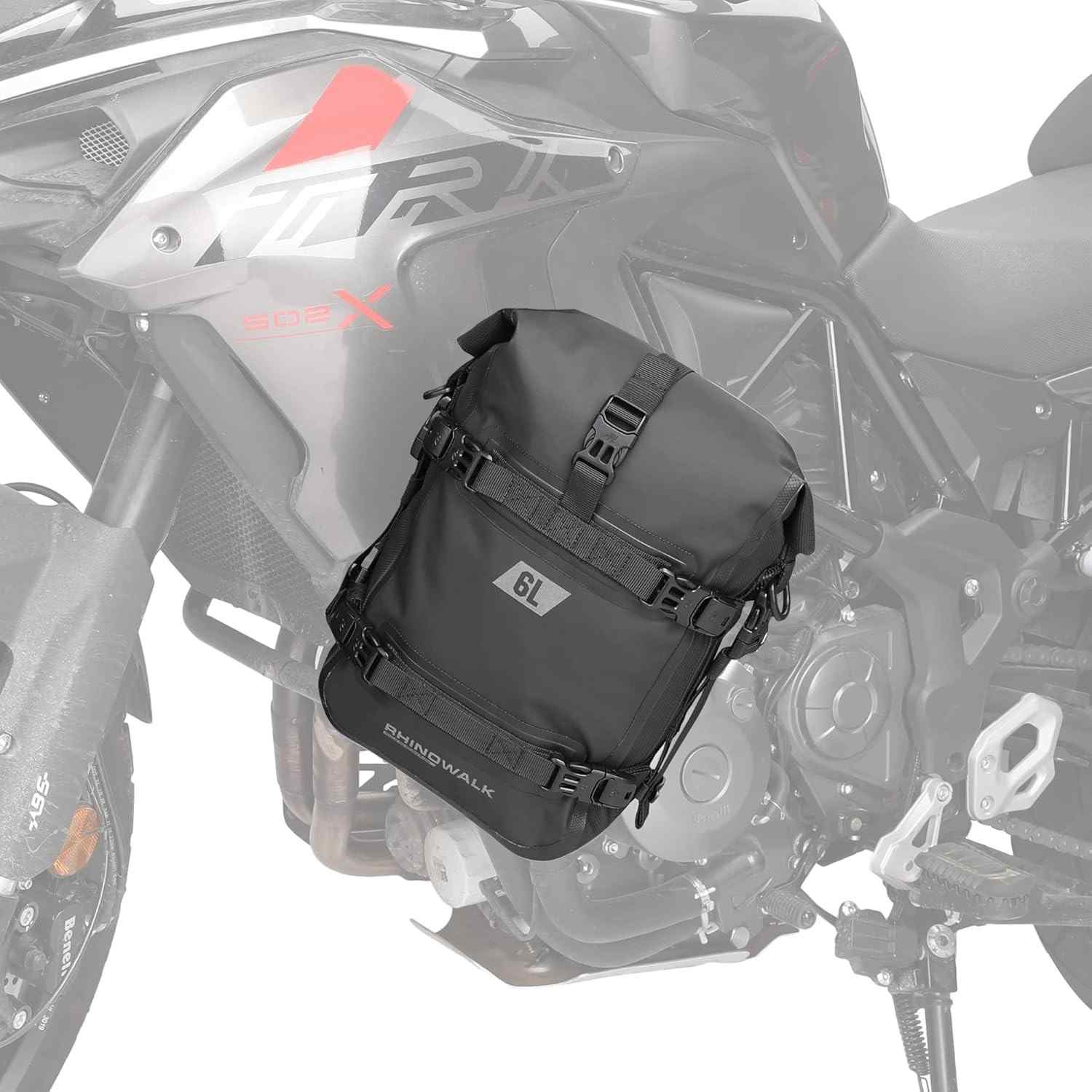 Bolsa Lateral Impermeável Rhinowalk 6L: Aventura Segura e Confortável para Sua Moto
