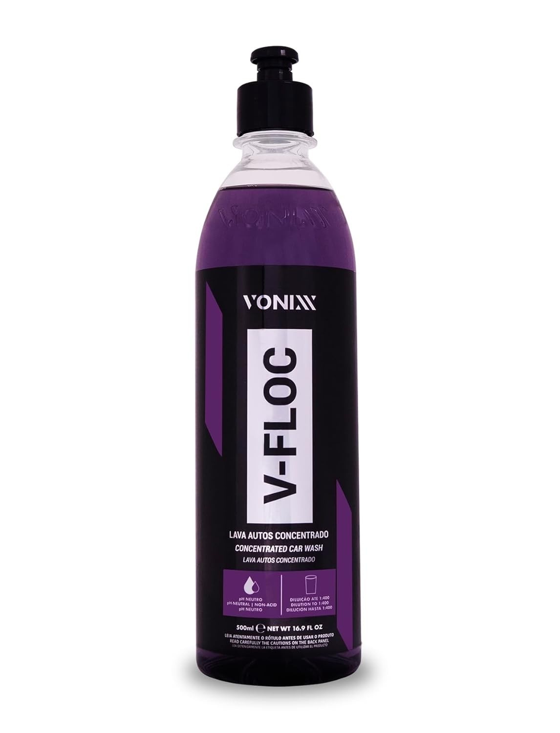 Vonixx V-FLOC 500ml: Lava Autos Premium pH Neutro para Brilho Intenso e Proteção