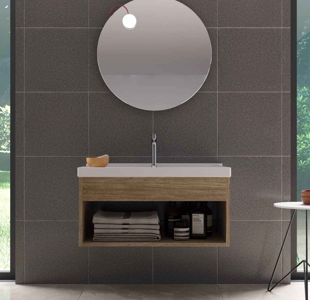 Gabinete com Cuba para Banheiro Berlin Zoff - MDF Premium com Lavatório BMC