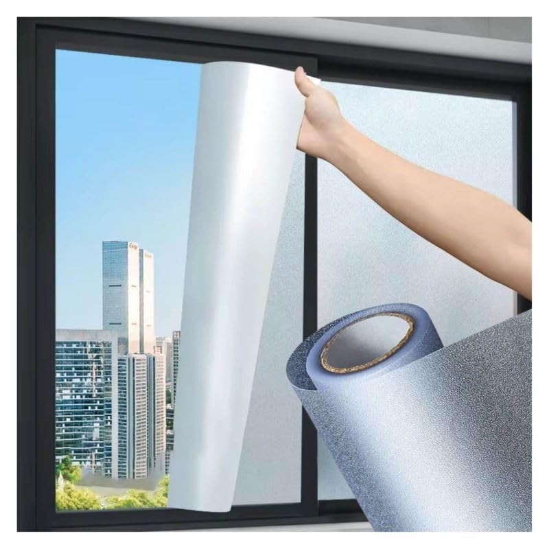 Adesivo Vinil Decorativo Jateado Cristal para Vidro | 3m x 60cm | Lavável e Impermeável