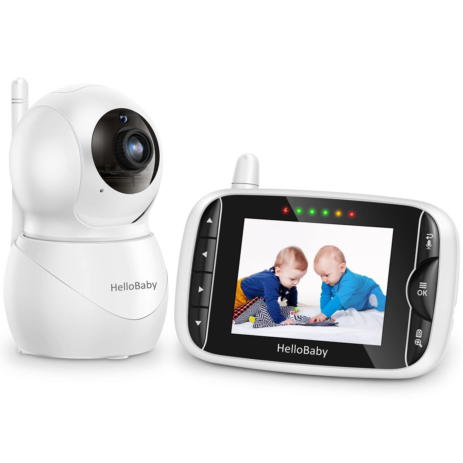 HelloBaby Monitor de Bebê HB66pro - Câmera com Áudio Bidirecional, Tela LCD IPS e Modo VOX