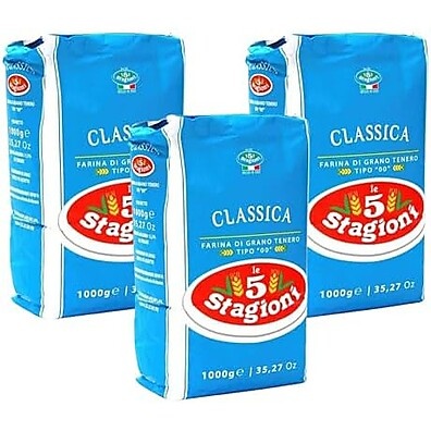 Pack 3 Farinha Italiana Le 5 Stagioni 00: Massa Perfeita