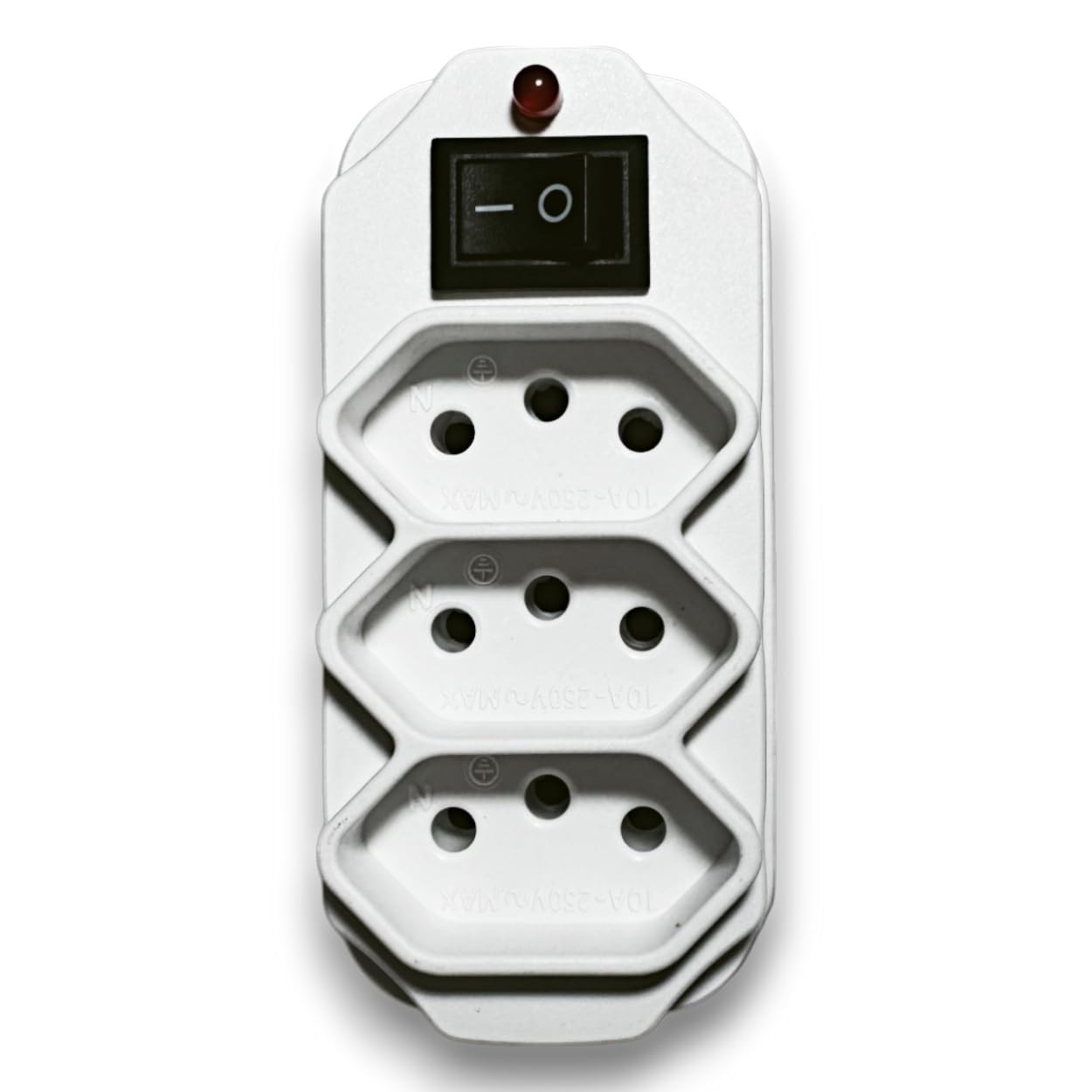 Adaptador Tomada 3 Saídas com Interruptor LED - Segurança e Praticidade Certificada INMETRO
