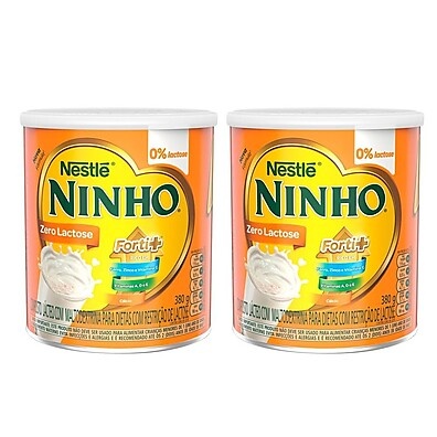 Leite Ninho Zero Lactose: Kit 2x380g