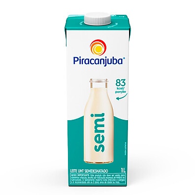 Leite Piracanjuba Semidesnatado 1L – Nutrição e Qualidade