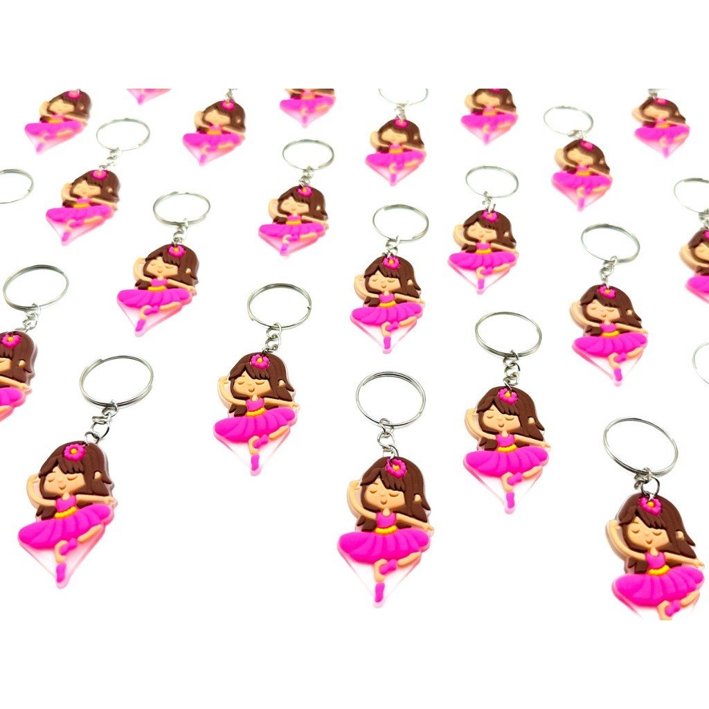 Lembrancinha Ballet Chaveiro Meninas – 10 Unidades para Festas e Eventos