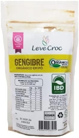 Gengibre em pó orgânico Leve Croc 60g
