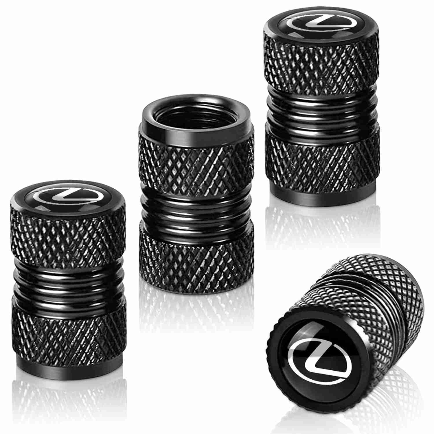 Tampas de Válvula Premium para Lexus ES350, GS350, NX300h e Mais - Proteção e Estilo em Preto