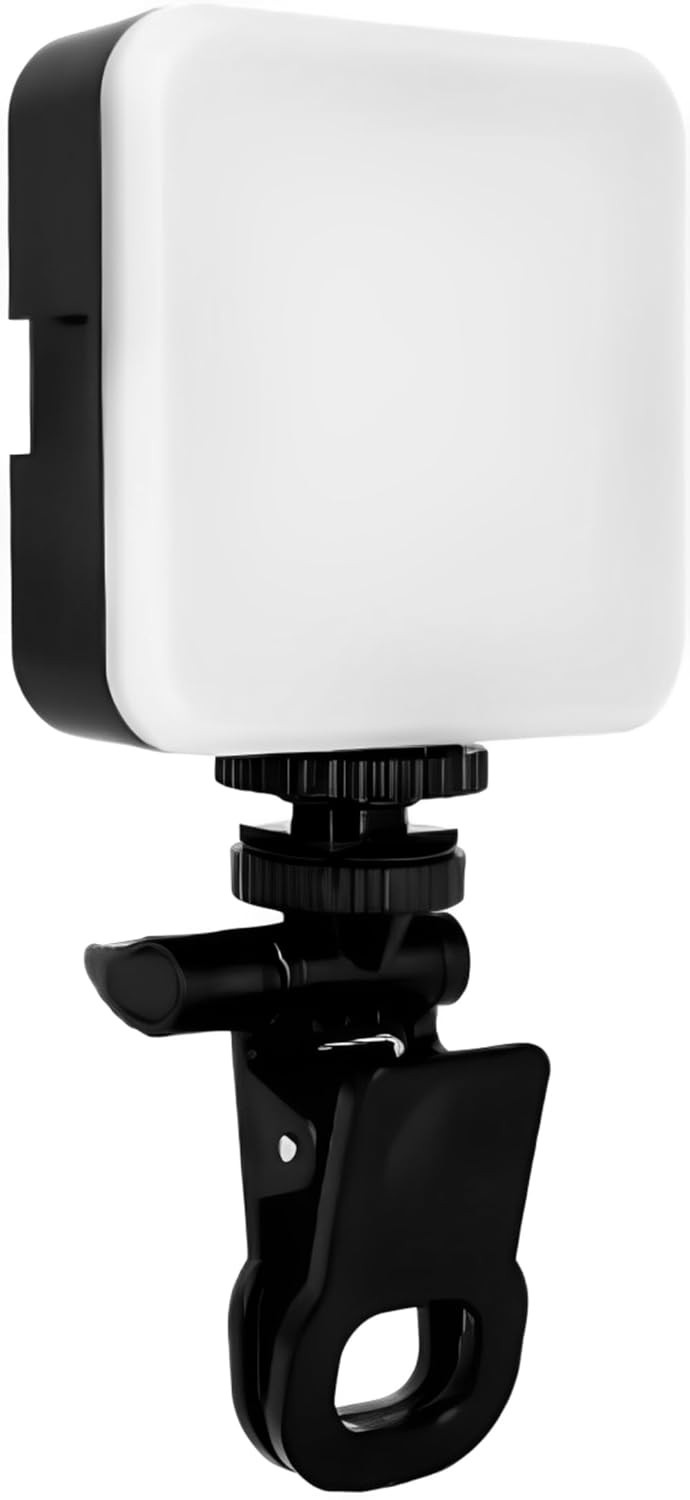 Ring Light Portátil LED com Clip: Ilumine Seu Conteúdo em Celular, Tablet e Notebook!