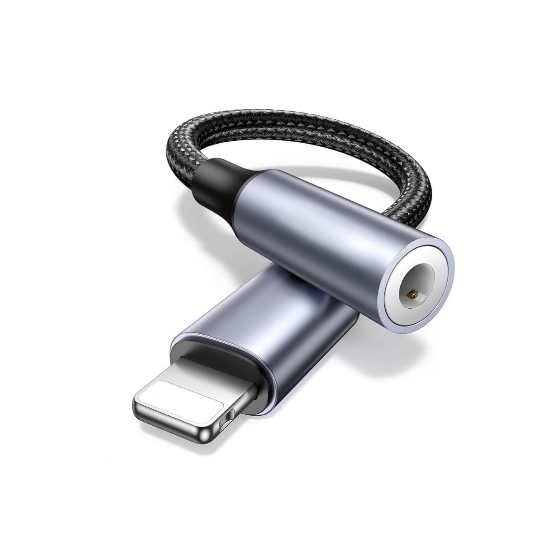 Adaptador Lightning para P2 3.5mm com Controle de Volume e Microfone - Compatível iPhone 5-14 Pro Max