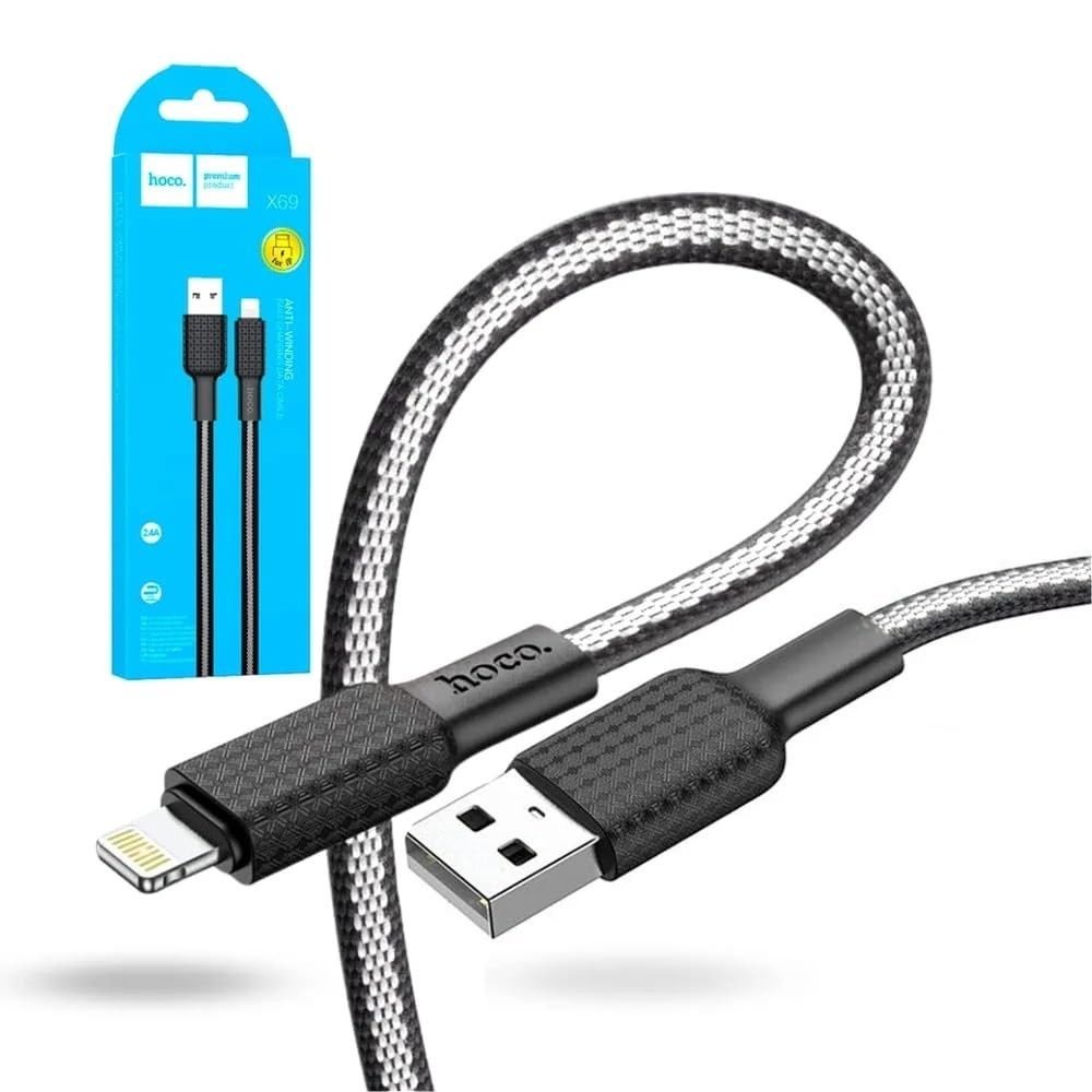 Cabo Lightning Reforçado para iPhone 5 ao 14: Carregamento Rápido e Durabilidade Garantida
