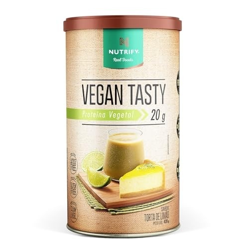 Nutrify - Torta de Limão Vegana Saborosa 420G - 20g de Proteína por Dose - Sabor Incrível e Nutrição Completa