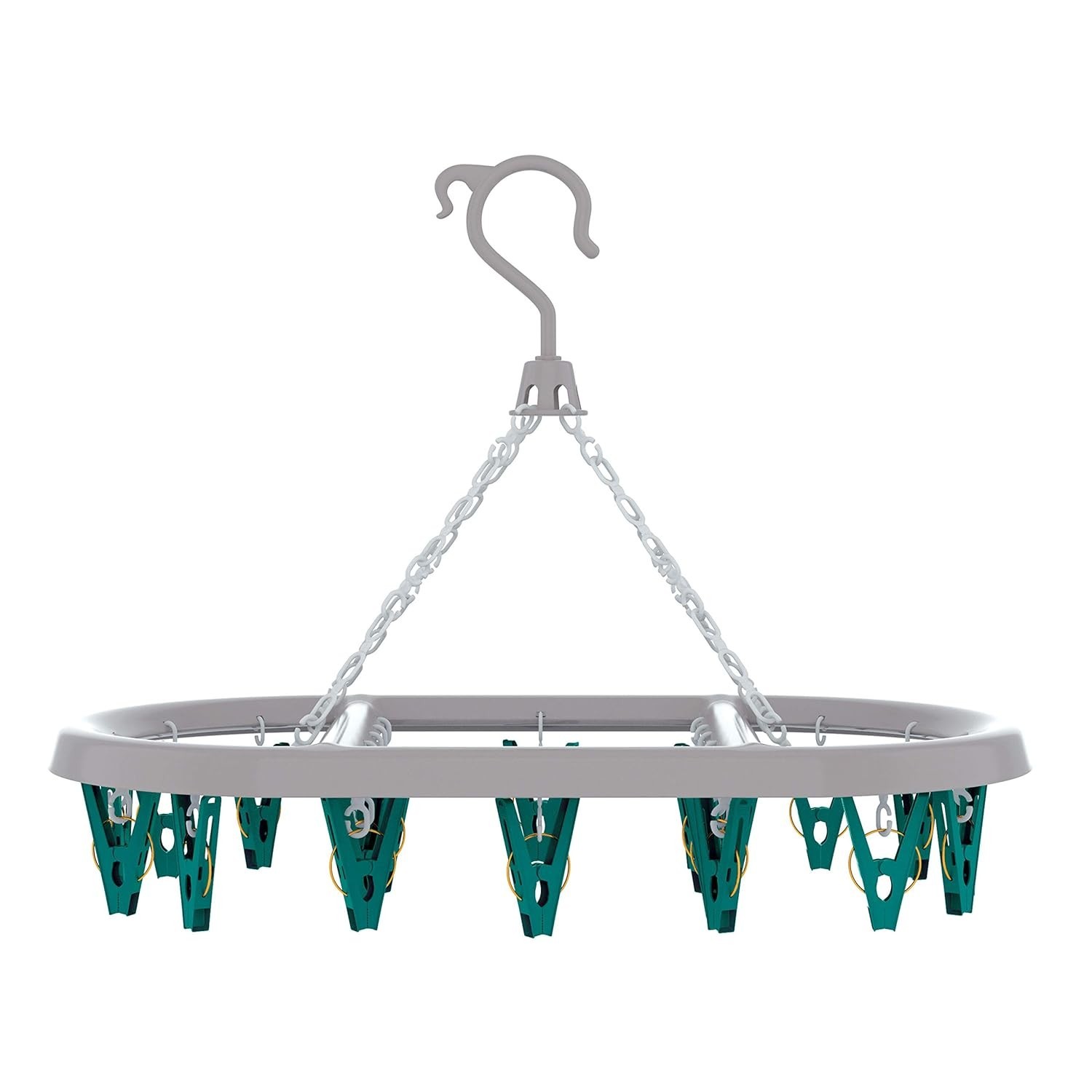 Mini Varal Oval com 24 Prendedores Verde - Flash Limp LAV6803