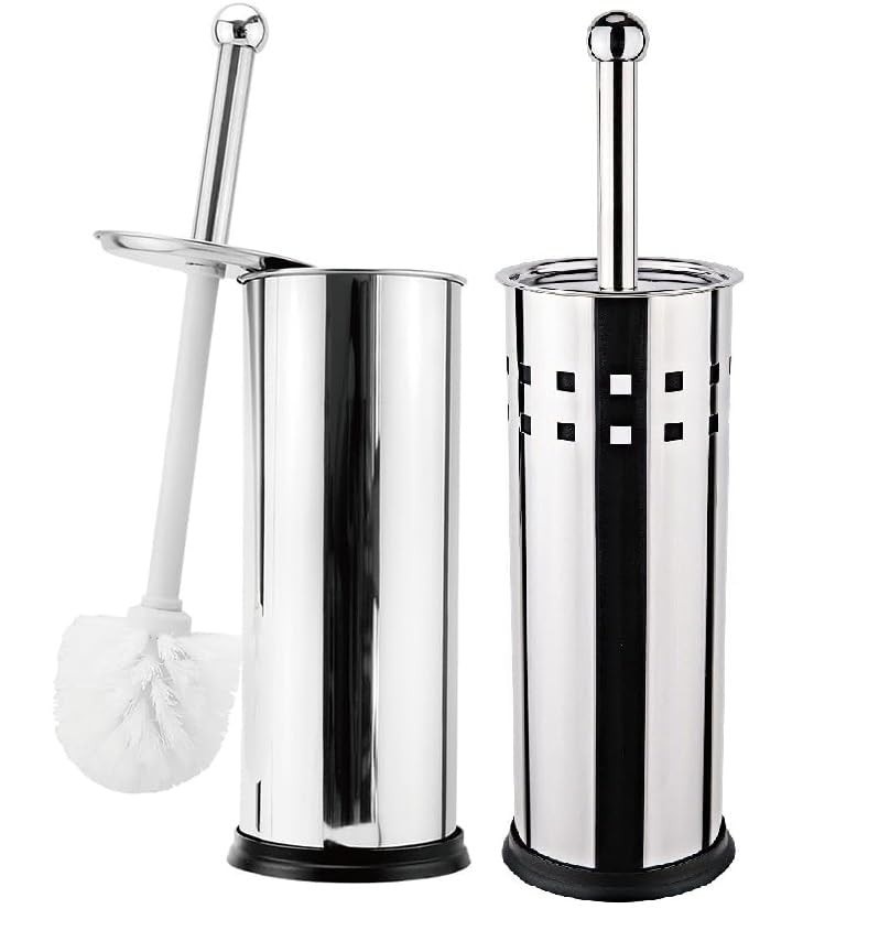 Kit 2 Escovas Sanitárias com Vaso Limpador - Higiene e Estilo para seu Banheiro