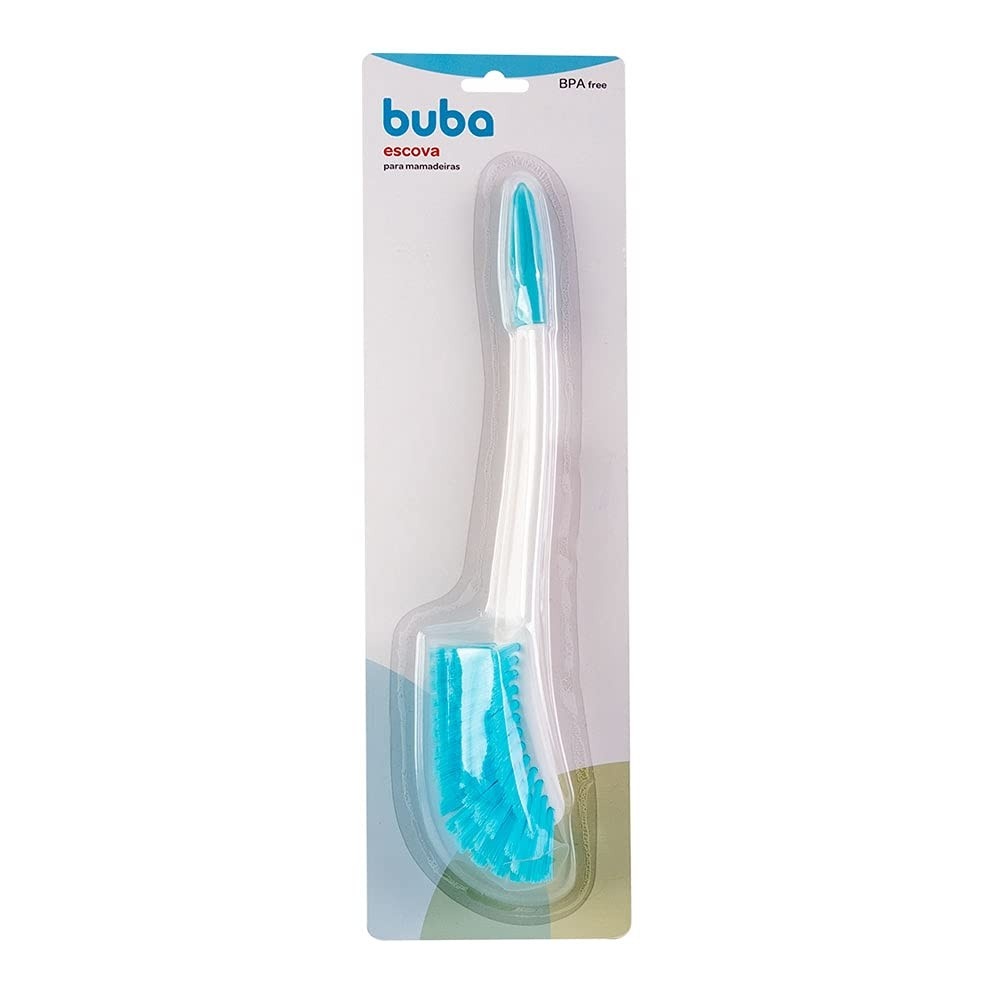 Escova para Mamadeira Buba Azul - Limpeza Profunda e Segura para Bebês