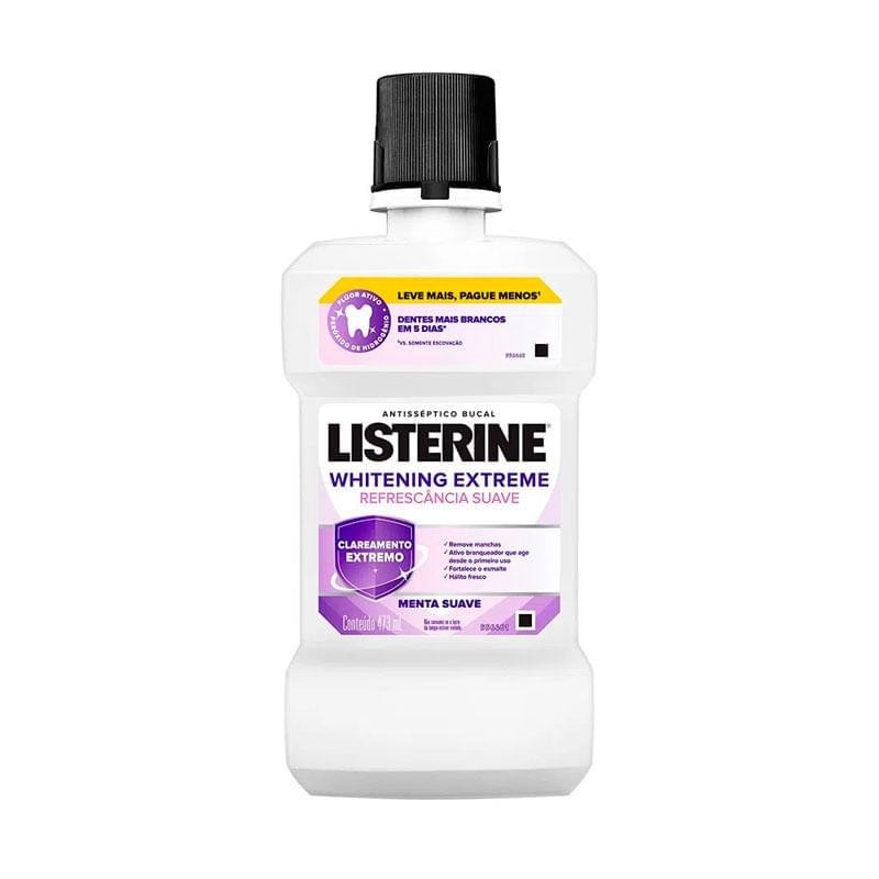 Listerine Whitening Extreme: Brilho Intenso e Hálito Fresco em 473ml