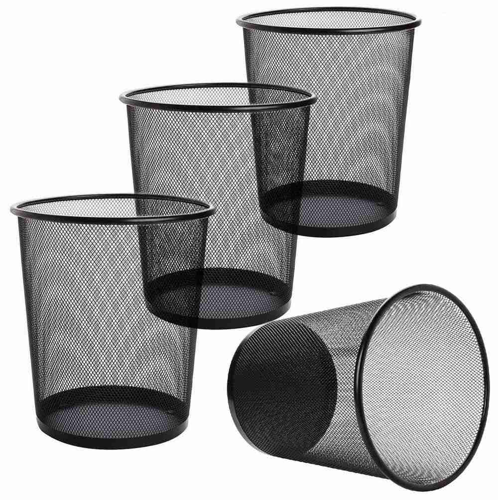 Lixeira Preta 16 Litros Aramada – Cesto de Lixo Decorativo e Durável para Todos os Ambientes