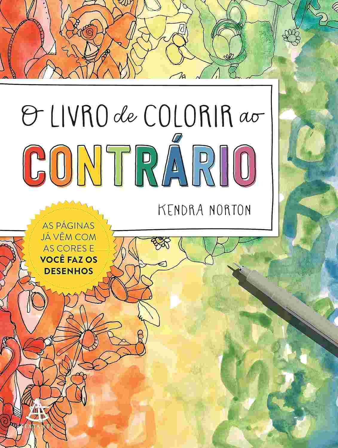 Livro de Colorir ao Contrário: Desperte Sua Criatividade com Aquarelas Prontas!
