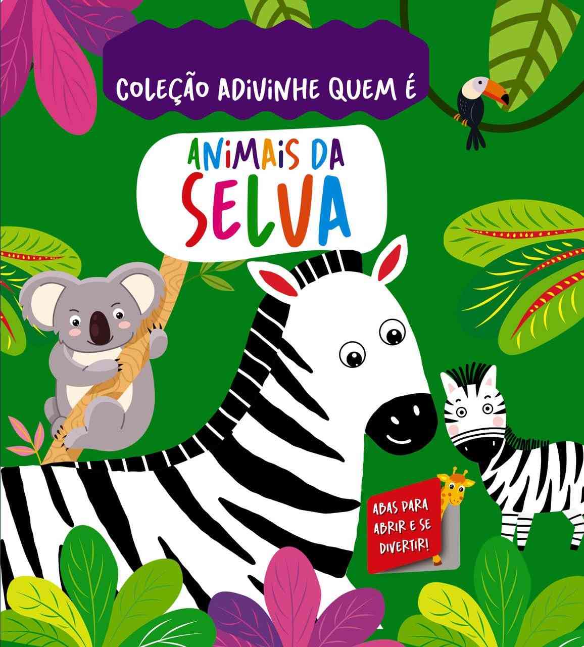 Livro Infantil Adivinhe Quem É? Animais da Selva - Diversão e Aprendizado