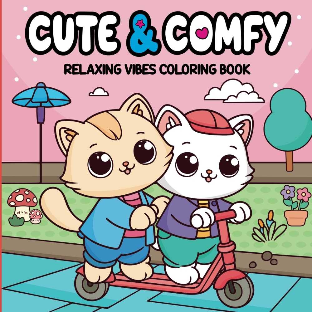 Livro de Colorir Cute & Comfy para Adultos: Relaxamento e Criatividade com Desenhos Fáceis
