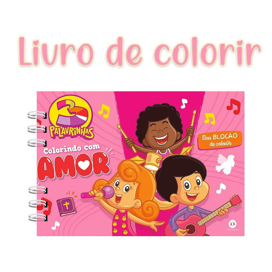 Livro de Colorir 3 PALAVRINHAS: Capa Dura e Folhas Grossas para Criatividade Infinita
