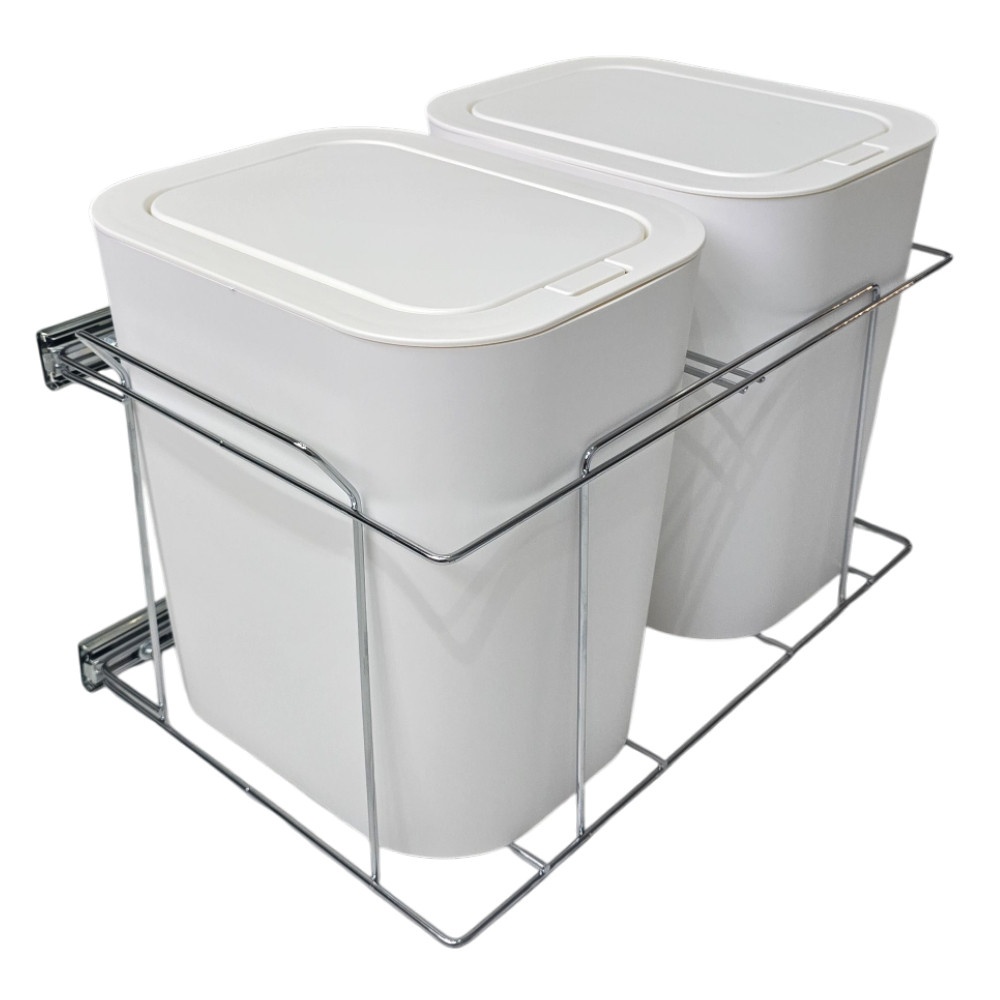 Lixeira Dupla 24L com Tampa Click: Praticidade e Sustentabilidade em Casa