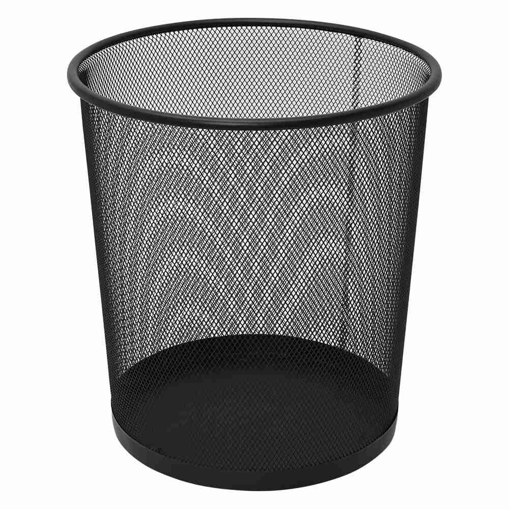 Lixeira Tela Black Mimo Style 12L - Cesto de Metal com Grade para Escritório e Quarto
