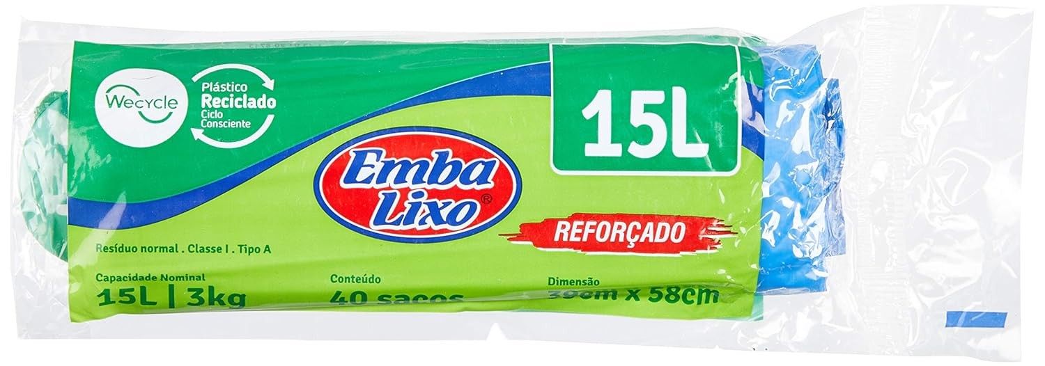 Saco de Lixo Reforçado Ni-SHEN Embalixo Wecycle Azul 15L - Sustentável e Resistente
