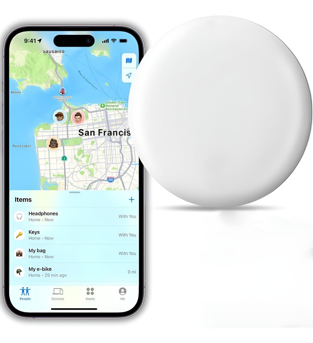 Rastreador GPS Air Tag: Localize Tudo com o App Find My da Apple | Mala, Pet, Carro, Moto | Alcance Global Bluetooth