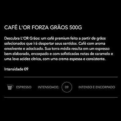 Café LOr Forza Grãos 500g: Intensidade e Sabor