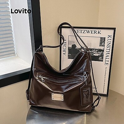 Lovito Bolsa de Ombro Casual LFA76054 – Estilo e Praticidade