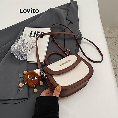 Lovito LFA70143: Bolsa de Ombro Pequena e Elegante para o Dia a Dia
