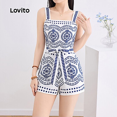 Lovito Macacão Boho Tribal Print – Estilo e Conforto na Medida Certa
