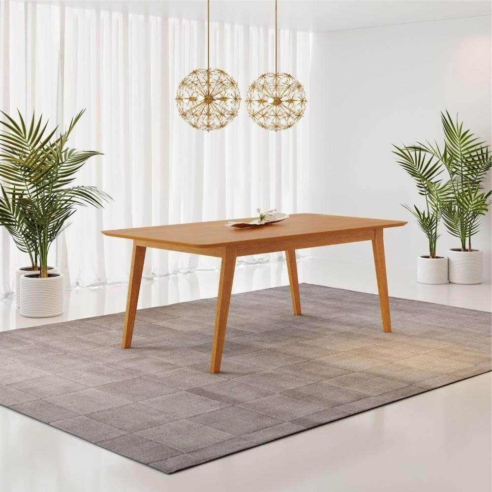 Mesa de Jantar Retangular 6 Lugares Elegance Cinamomo – Design Sofisticado e Durabilidade