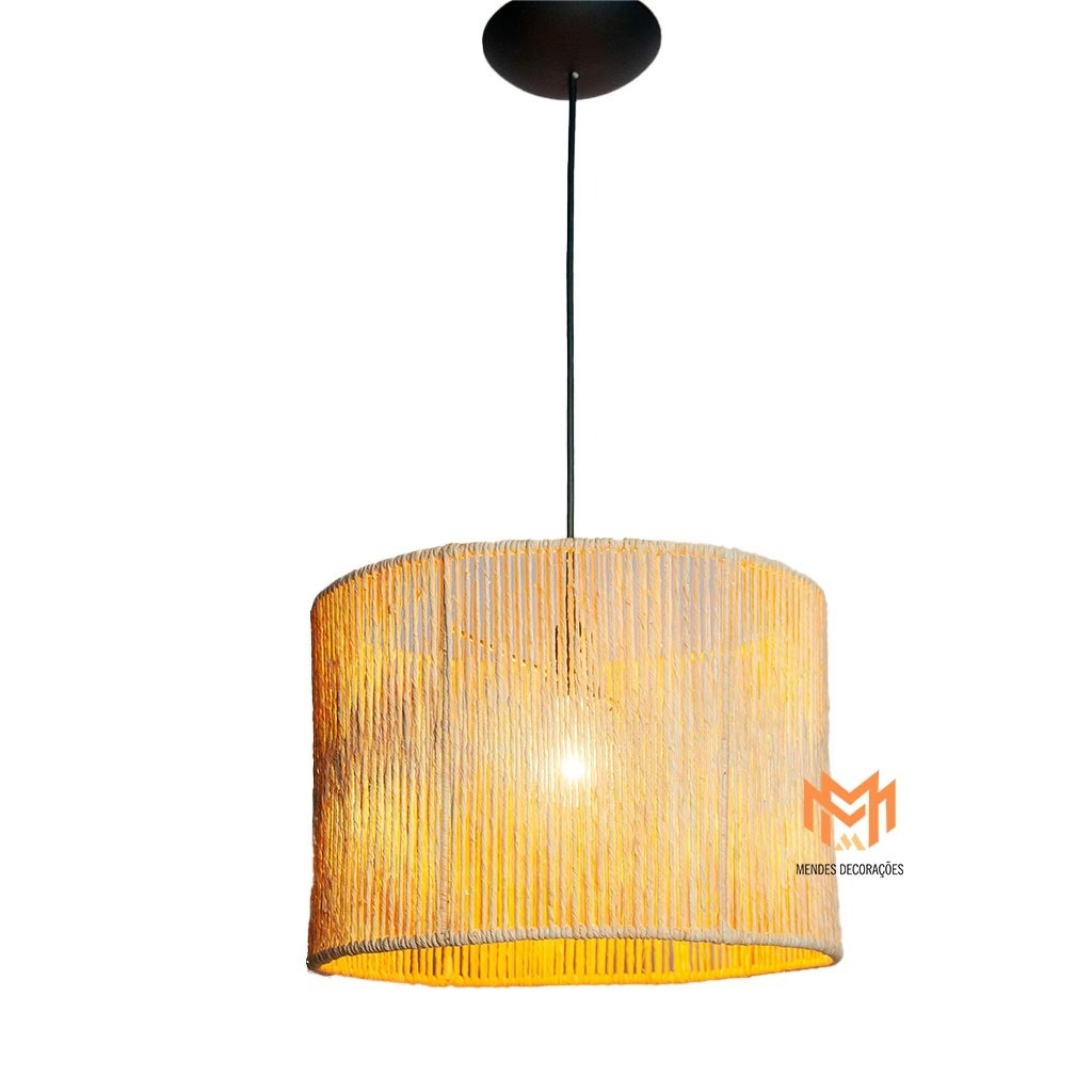 Luminária Pendente de Palha de Milho: Design Rustico e Sofisticado para Seu Ambiente