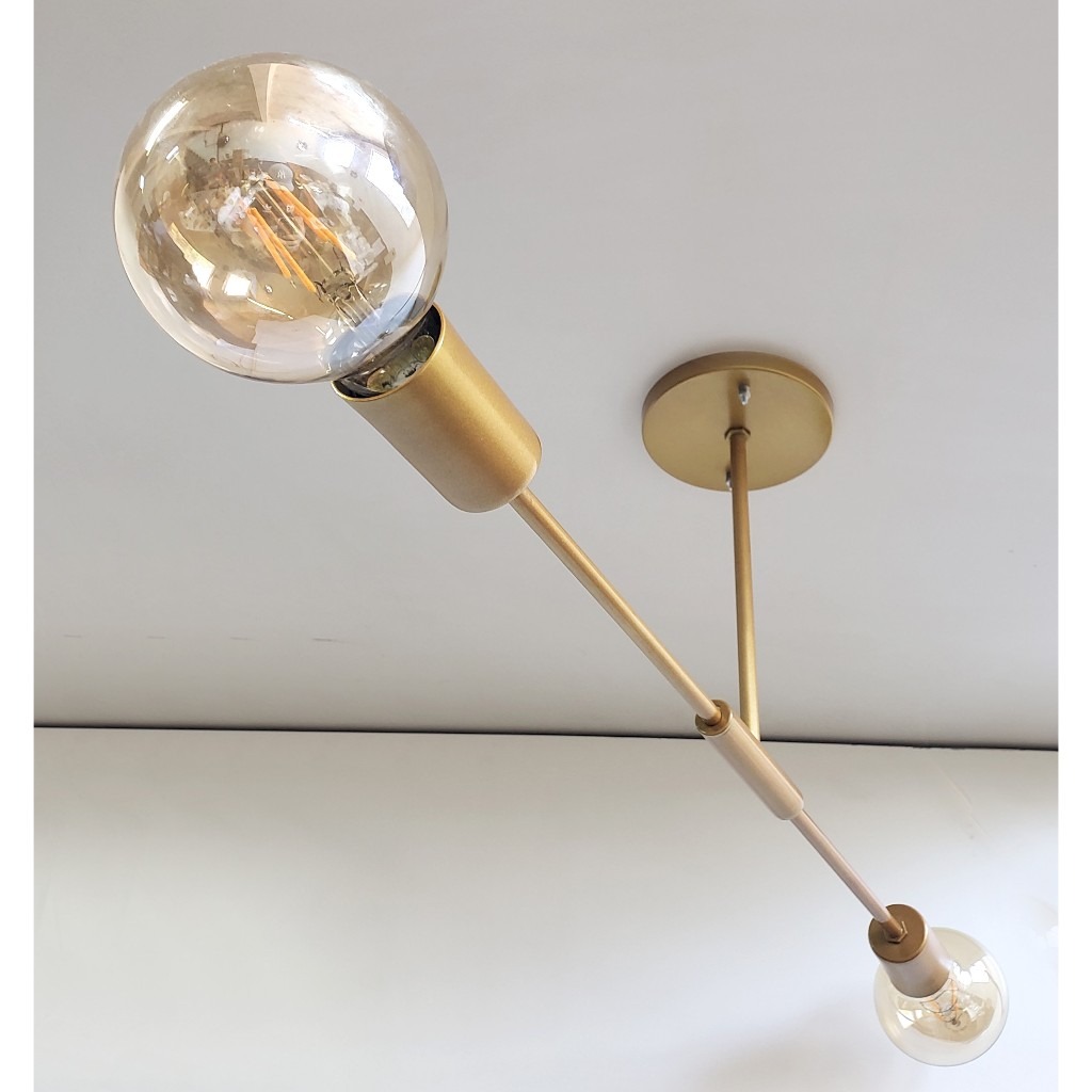 Lustre Linear Moderno com 2 Lâmpadas – Design e Iluminação Perfeitos