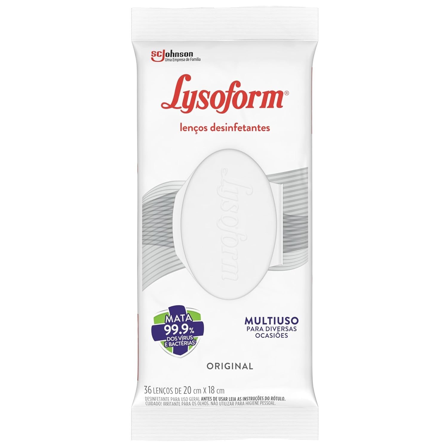 Lysoform Original - Lenços Umedecidos Desinfetantes Multiuso | 36 Unidades