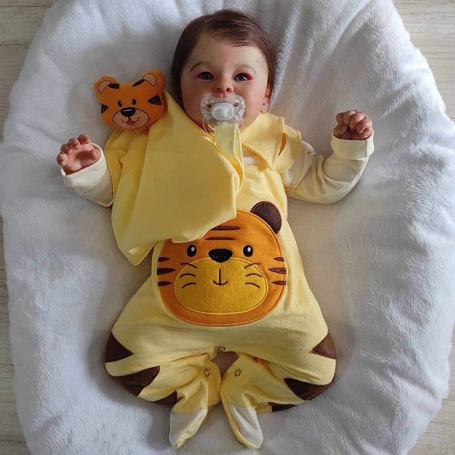 Macacão Bebê Menino Tigre com Naninha – Conforto e Estilo para o Seu Príncipe
